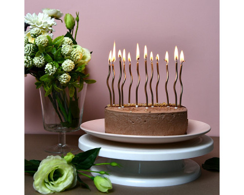Свечи для торта "Идеальное свидание". Набор 12 шт. Длина 12 см. 4 цв. NEW
