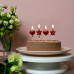 Свечи для торта "С любовью". Набор 4 шт. Длина 9,5 см. 3 цв. NEW