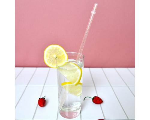 Трубочки для коктейля "Блестки". Набор 6 шт. Длина 25,5 см. NEW