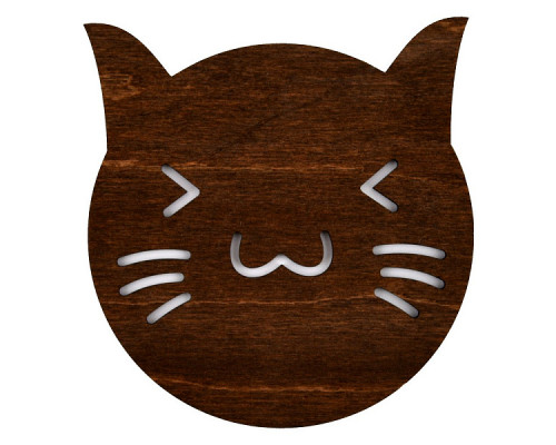 Подставка под горячее "Кот". Размер 13,5х12,5 см (ХДФ) (18.389) NEW