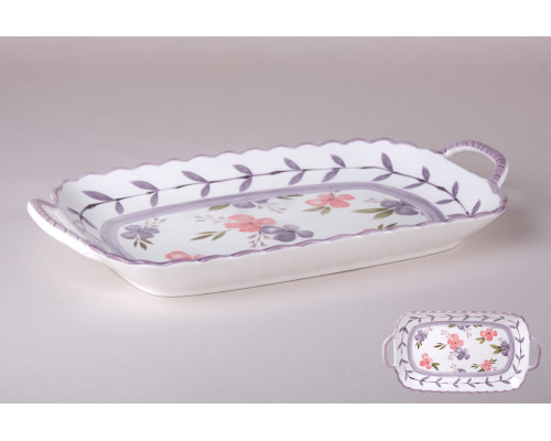 Блюдо сервировочное 30.5х16х4см Коралл Violet Dreams 8541  фарфор