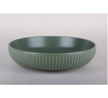 Тарелка глубокая 22см/1200мл Коралл Costa-2 (green) ZHCG062  керамика