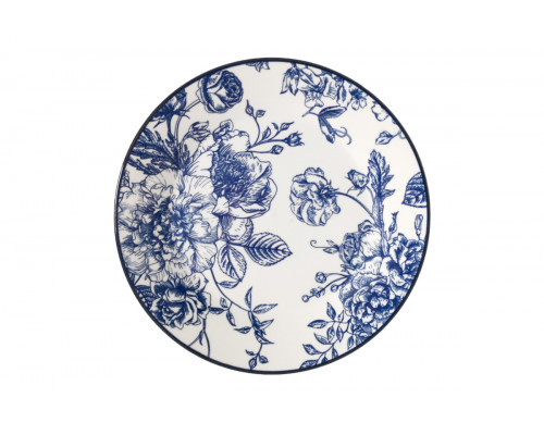 Тарелка десертная 20см Коралл Blue posy YX2401-FP80  фарфор