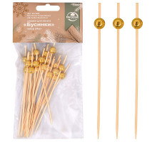 Шпажки для канапе "Бусинки". Набор 24 шт. Длина 12 см.