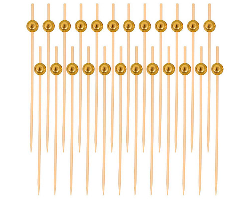 Шпажки для канапе "Бусинки". Набор 24 шт. Длина 12 см.