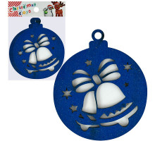 Набор деревянных новогодних елочных украшений (94 мм*80 мм). Набор 6 шт.