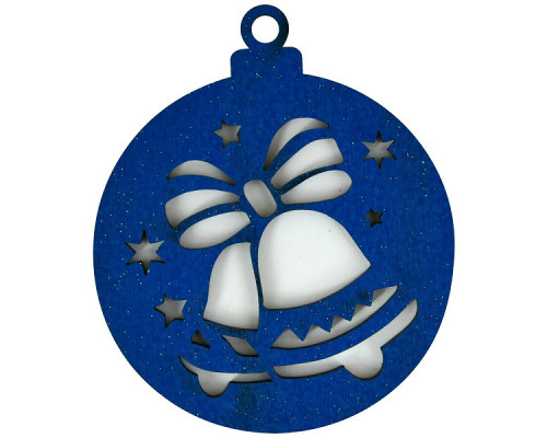 Набор деревянных новогодних елочных украшений (94 мм*80 мм). Набор 6 шт.