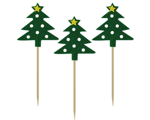 Топпер для украшения "Новогоднее чудо". Набор 3 шт. Длина 10 см.