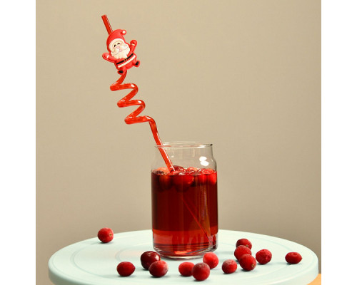 Трубочки для коктейля "Новогодняя компания". Набор 4 шт. Длина 26 см NEW