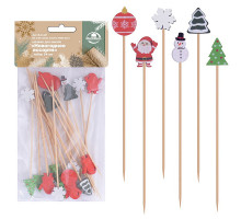 Шпажки для канапе "Новогоднее ассорти". Набор 24 шт. Длина 12 см. NEW