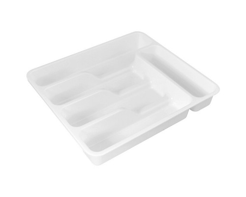 Лоток для столовых приборов широкий (белый). Размер 33х29х5,5 см. NEW