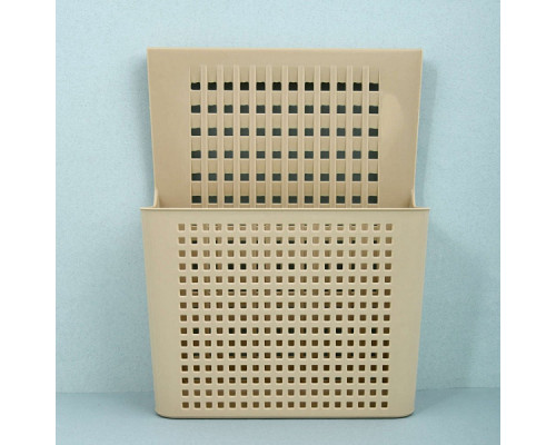 Контейнер "Лофт" навесной на дверцу. Размер 24х9х31 см. (латте) NEW