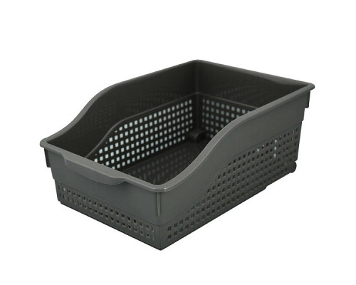 Контейнер "Лофт" хозяйственный на колесах широкий. Размер 30,5х21х12,5 см. (серый ) NEW