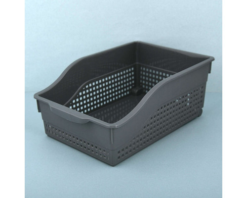 Контейнер "Лофт" хозяйственный на колесах широкий. Размер 30,5х21х12,5 см. (серый ) NEW