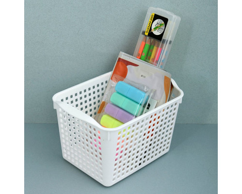 Корзинка "Лофт". Размер 20х13,5х12 см. Объём 2 л. (белый) NEW