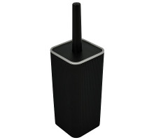 Набор для WC "РИФ" (черный/серебро). Размер 10х10х33,5 см NEW