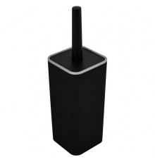 Набор для WC "РИФ" (черный/серебро). Размер 10х10х33,5 см NEW