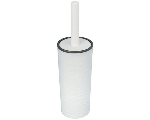 Набор для WC "Венеция" (белый/серебро). Размер 9,5х9,5х33,5 см. NEW