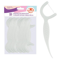 Зубочистки флоссеры с зубной нитью. Набор 100 шт. NEW