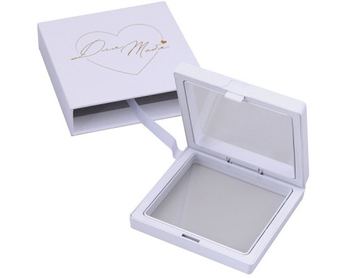 Коробка для хранения украшений (белая). Размер 9,5х9,5х2,5 см. NEW