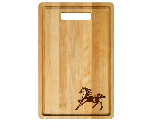 Доска разделочная с желобками «Мустанг». Размер 30х20х0,8 см NEW