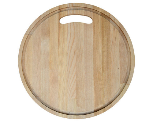 Доска разделочная с желобками. Диаметр 28 см, толщина 0,8 см NEW