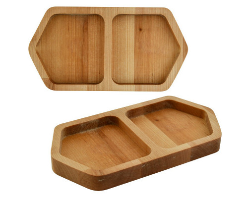 Менажница "Твин". 2 ячейки. Размер 10х18,5х1,8см. NEW