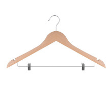 Вешалка-плечики с 2 прищепками, Размер 44-46. (натур.цв.) NEW