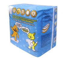 Подстилки впитывающие одноразовые для животных с суперабсорбентом "Доброзверики", 60х40см, 20шт. NEW