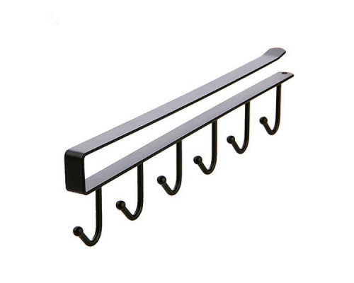 Планка с 6 крючками навесная "ЛОФТ". Размер 26,5х1,5х7 см.  NEW