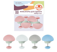 Фиксаторы для одеяла. Набор 4 шт. Размер 3х3х2,5 см, 4 цв. NEW