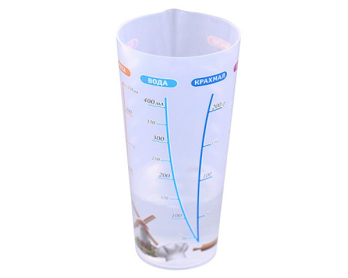 Стакан мерный "Сахар/Мука/Вода/Крахмал/Пудра/Масло" 500 мл. NEW