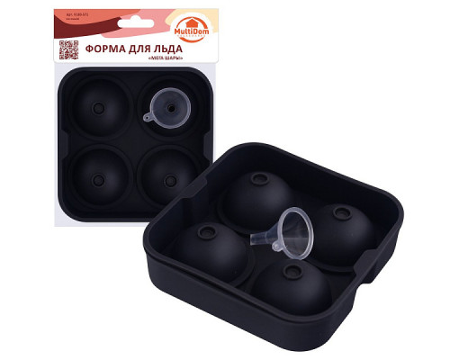 Форма для льда «Мега шары». Размер формы 12,5х12,5х5 см NEW