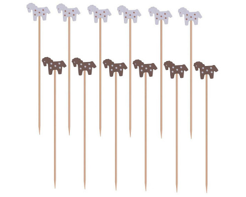 Шпажки для канапе "Лошадки". Набор 24 шт. Длина 12 см. NEW