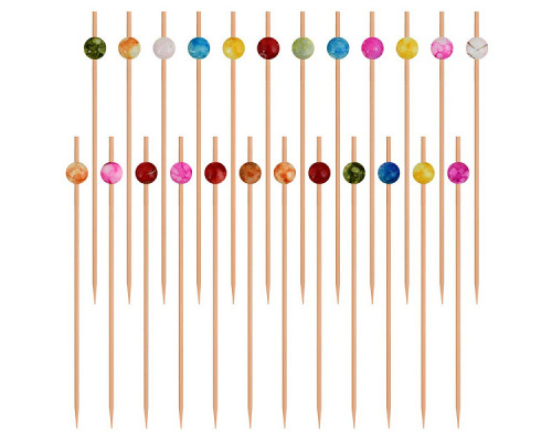 Шпажки для канапе "Мраморный узор". Набор 24 шт. Длина 12 см. NEW