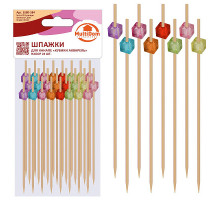 Шпажки для канапе "Кубики акварель". Набор 24 шт. Длина 12 см. NEW