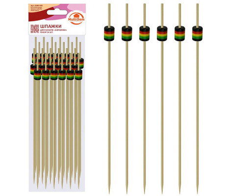 Шпажки для канапе "Бочонки". Набор 24 шт. Длина 12 см. NEW