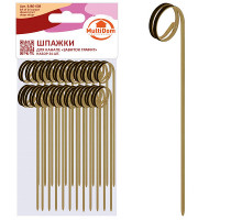 Шпажки для канапе "Завиток Графит". Набор 24 шт. Длина 12 см. (черный) NEW