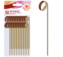 Шпажки для канапе "Завиток". Набор 24 шт. Длина 12 см. (красный) NEW