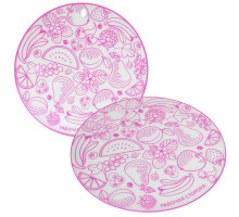 Доска разделочная "Фрукты". Диаметр 30см