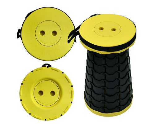 Табурет складной "Телескопический" Размер диаметр 25 см, высота от 6,5 до 44 см NEW