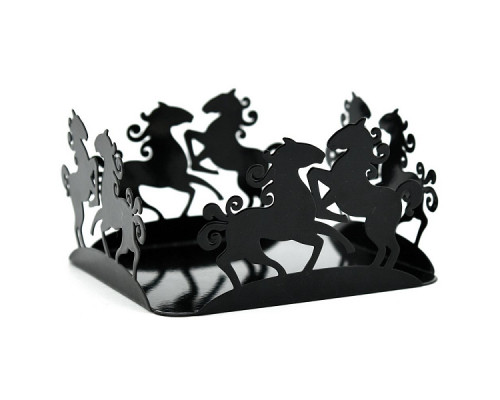 Салфетница  "Мустанг". Размер 12,5х12,5х7 см. NEW (только кратно упаковке)