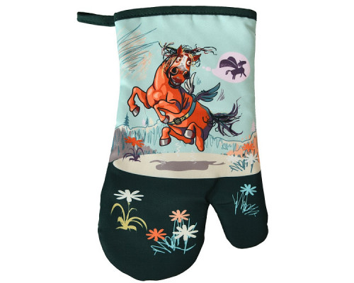 Прихватка-рукавица "Савраска". Размер 17х27 см. 4 диз. NEW