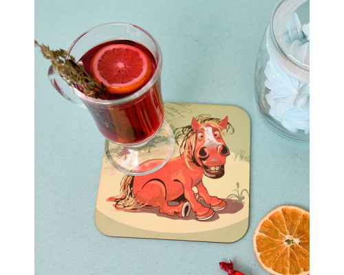 Подставка под горячее "Савраска" 14*14см. 4 диз. NEW