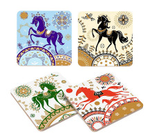 Подставка под горячее "Сивка-Бурка" 14*14см. 4 диз. NEW