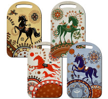 Доска разделочная "Сивка-Бурка", размер 29х18,5см  4диз. NEW