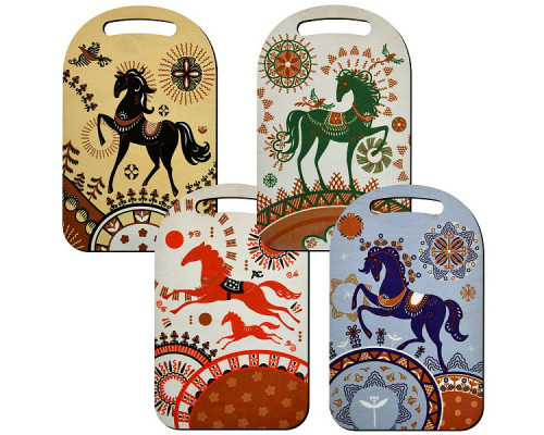 Доска разделочная "Сивка-Бурка", размер 29х18,5см  4диз. NEW