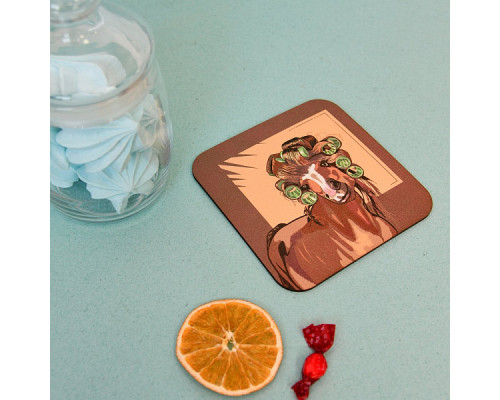 Подставка под горячее "Игривая грива" 14*14см. 4 диз. NEW