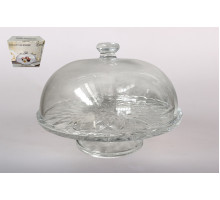 Блюдо для торта с крышкой 29х20см Коралл  9102  стекло