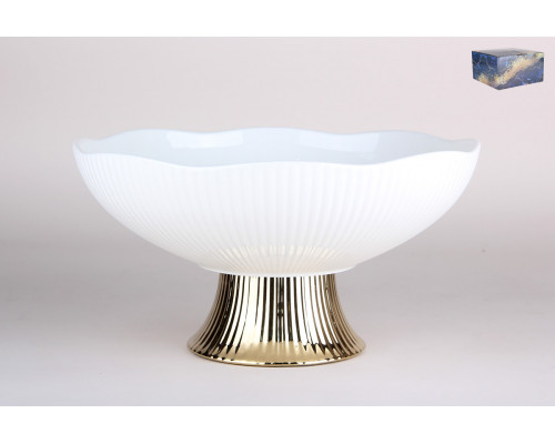 Блюдо на ножке  25x13см) Коралл  7580  фарфор